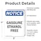 Signmission Gasoline Ethanol Free OSHA Notice Sign, Vinyl Decal, 5in W x 7in L, 2PK OS-2PACK-NS-D-57-V-13063 - alternate 5